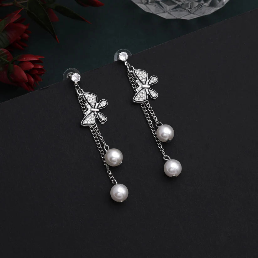Silver Layered Anklet with Charm Detail