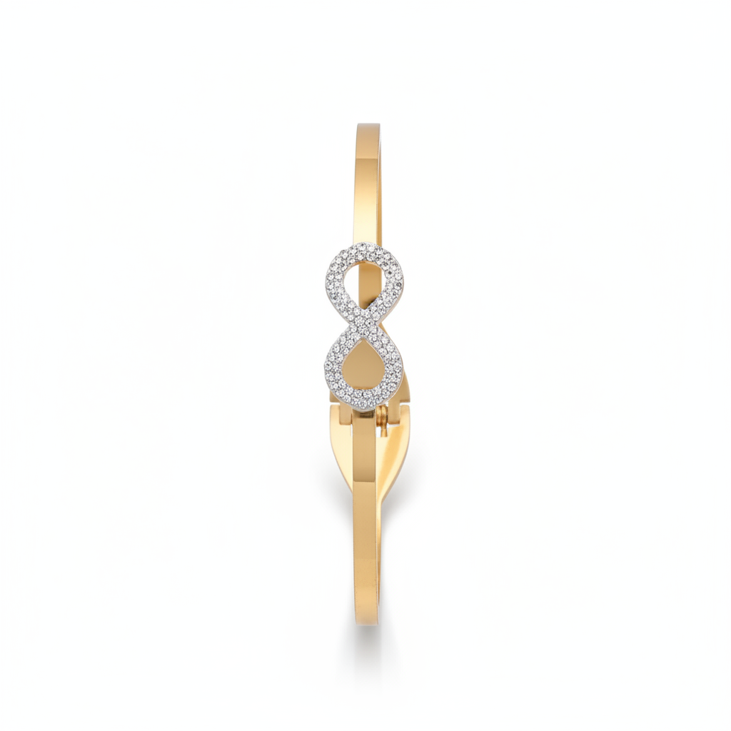 Clean Studio - Radiant Gold Infinity Bracelet American Diamond
