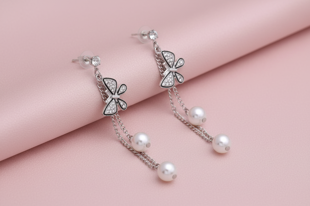 Silver Layered Anklet with Charm Detail