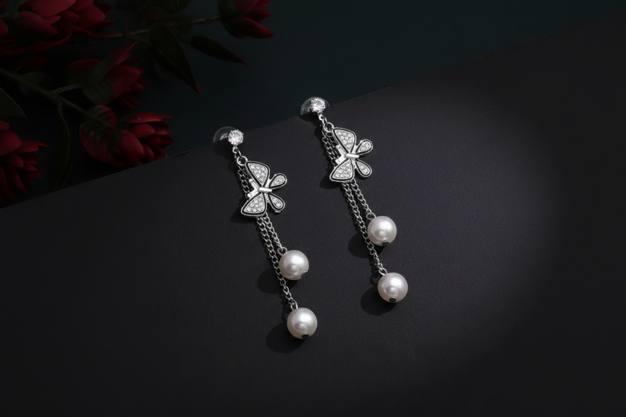Silver Layered Anklet with Charm Detail