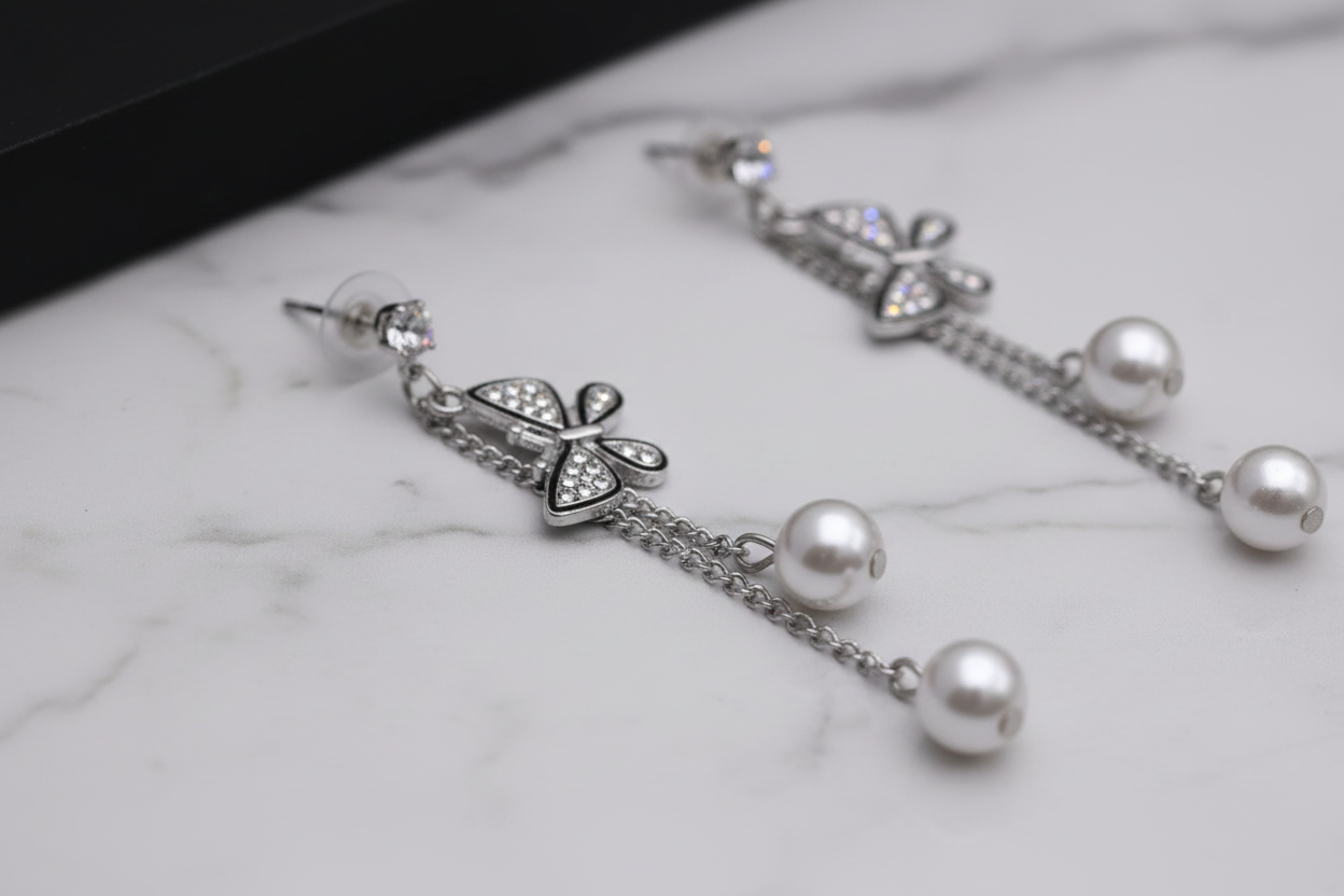 Silver Layered Anklet with Charm Detail