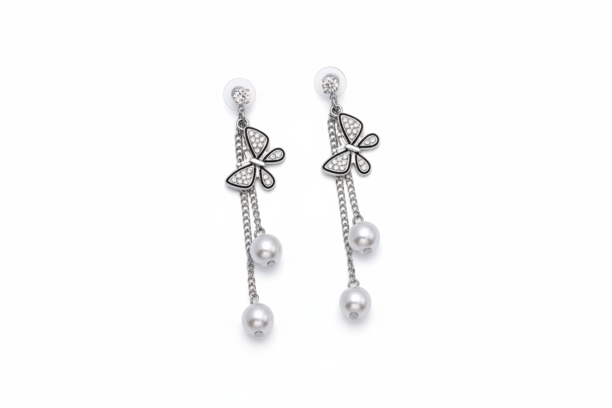 Silver Layered Anklet with Charm Detail